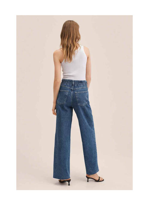 Jeans coupe large bleu MANGO femme