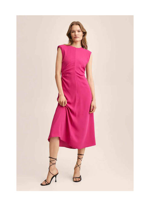 Robe longue rose MANGO pour femme