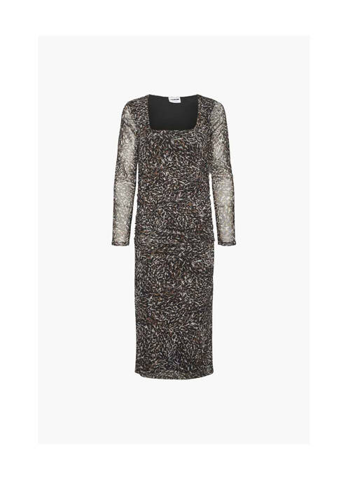 Robe mi-longue marron NOISY MAY pour femme