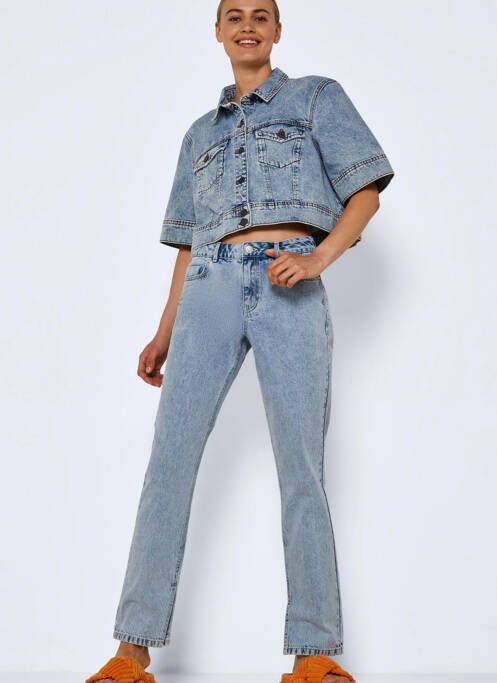 Jeans coupe droite bleu NOISY MAY pour femme