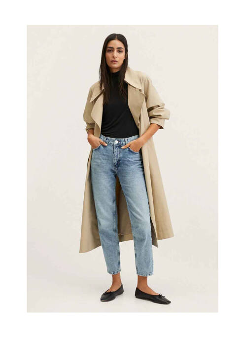 Jean coupe Mom bleu MANGO pour femme