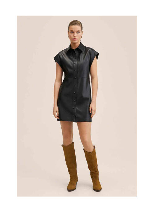 Robe courte noir MANGO pour femme
