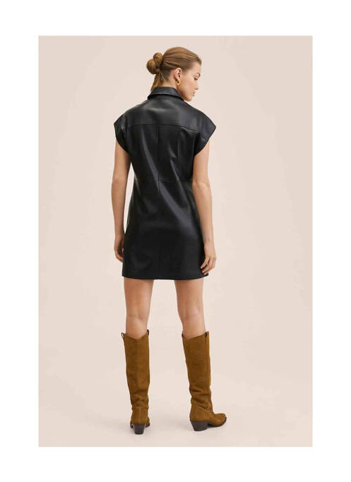 Robe courte noir MANGO pour femme