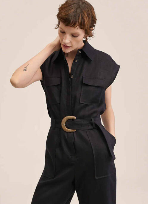 Combi-pantalon noir MANGO pour femme