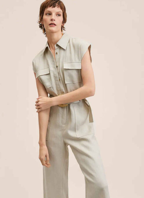 Combi-pantalon gris MANGO pour femme
