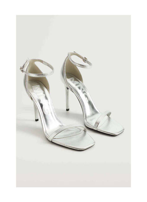 Sandales/Nu pieds argent MANGO femme