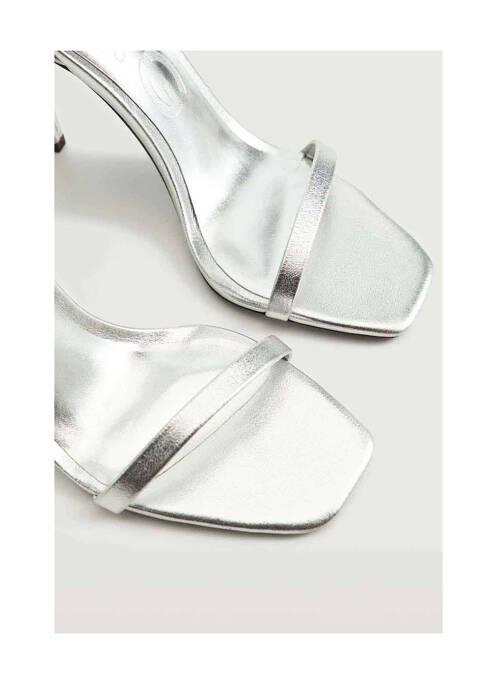 Sandales/Nu pieds argent MANGO femme