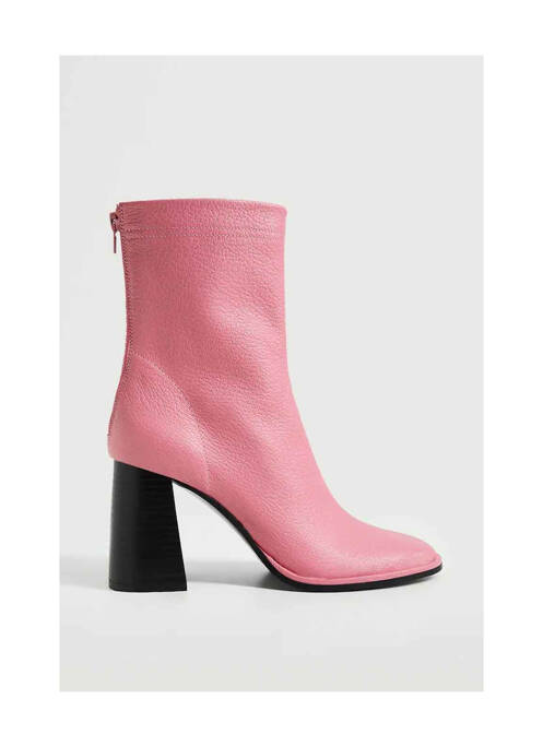 Bottines/Boots rose MANGO femme