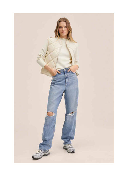 Manteau court jaune MANGO pour femme