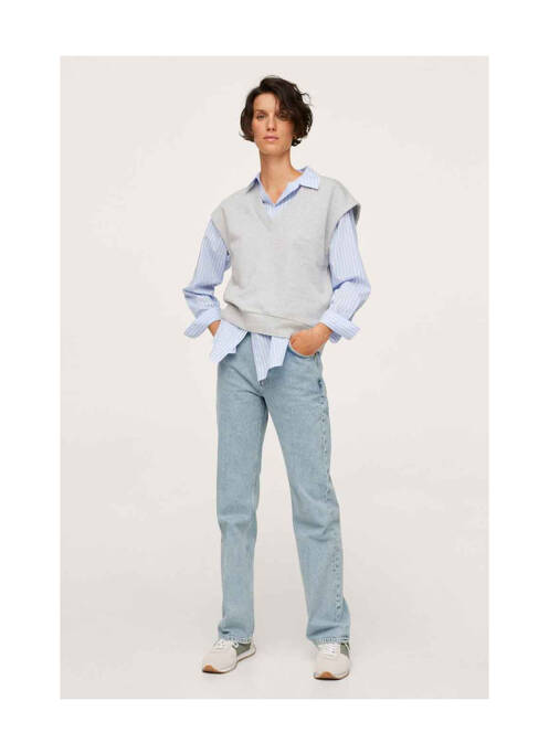 Jeans coupe droite bleu MANGO pour femme