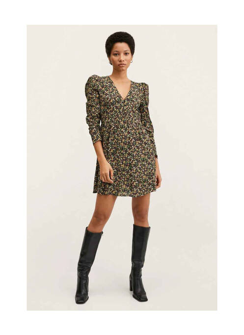 Robe courte vert MANGO pour femme