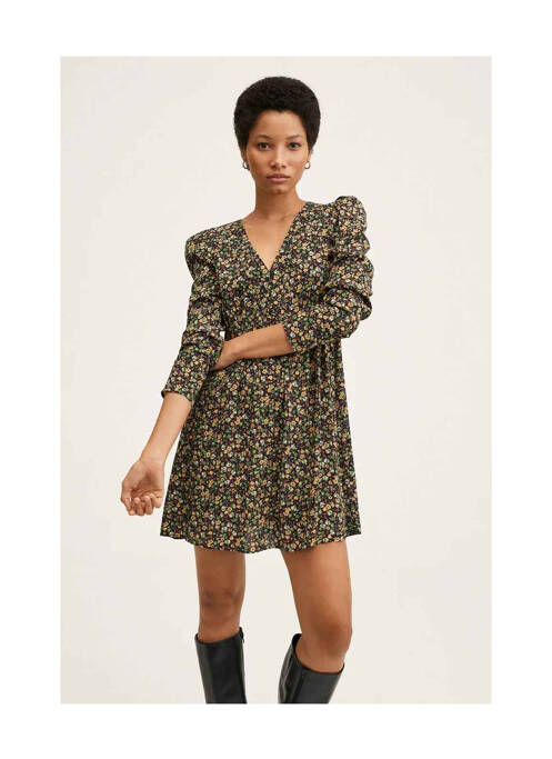 Robe courte vert MANGO pour femme