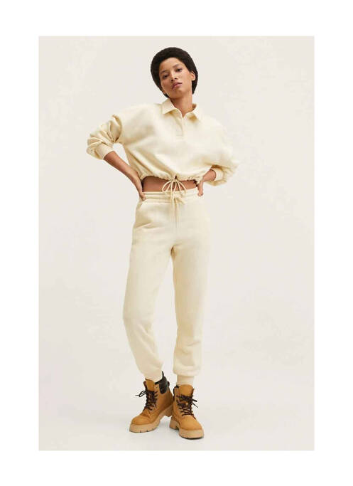 Sweat-shirt beige MANGO pour femme