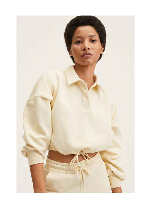 Sweat-shirt beige MANGO pour femme