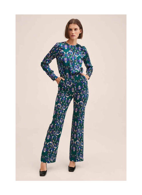 Pantalon flare vert MANGO pour femme