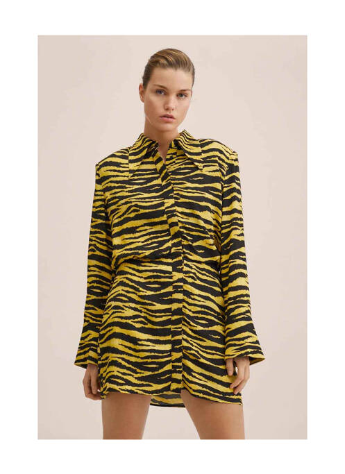 Robe courte jaune MANGO pour femme