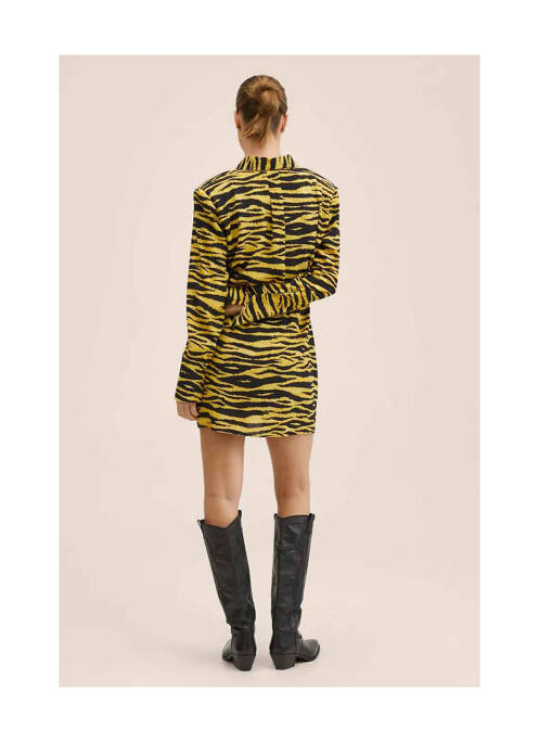 Robe courte jaune MANGO pour femme