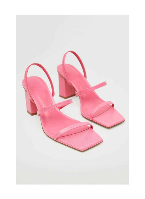 Sandales/Nu pieds rose MANGO femme