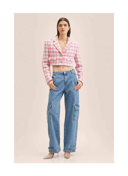 Jeans coupe droite bleu MANGO pour femme