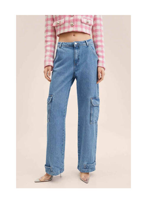 Jeans coupe droite bleu MANGO pour femme