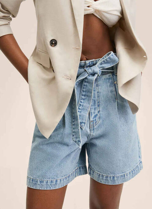 Short bleu MANGO pour femme