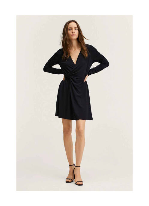 Robe courte noir MANGO pour femme