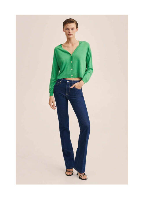 Gilet manches longues vert MANGO pour femme