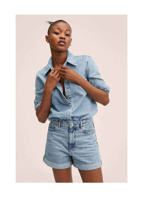 Short bleu MANGO pour femme