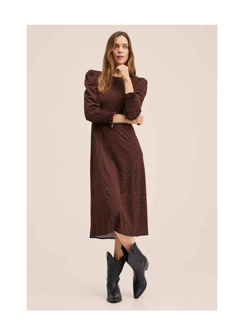 Robe longue orange MANGO pour femme
