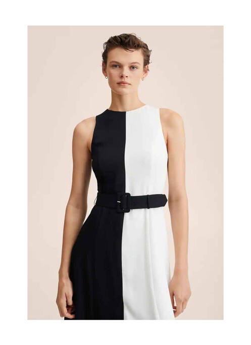Robe mi-longue noir MANGO pour femme