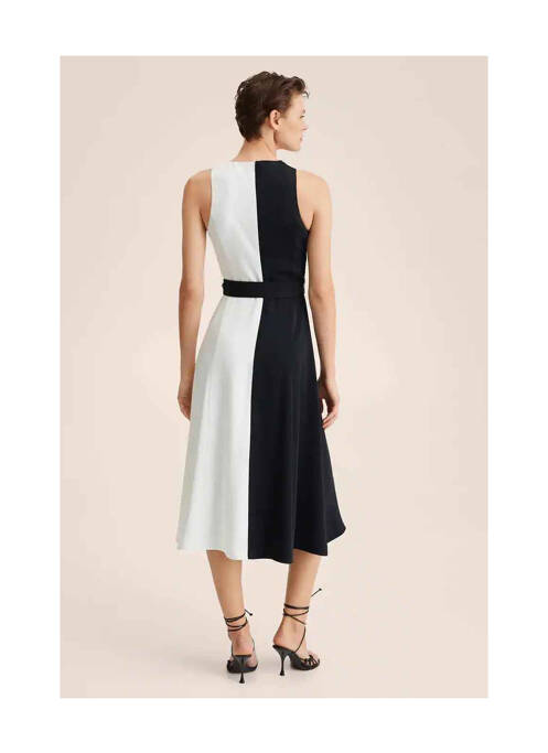 Robe mi-longue noir MANGO pour femme