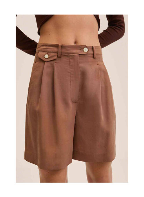 Short marron MANGO pour femme