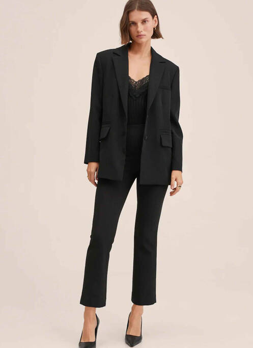 Pantalon slim noir MANGO pour femme