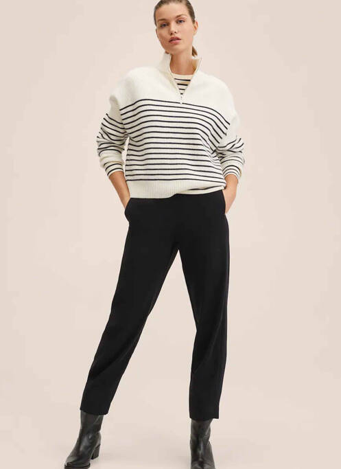 Pantalon droit noir MANGO pour femme