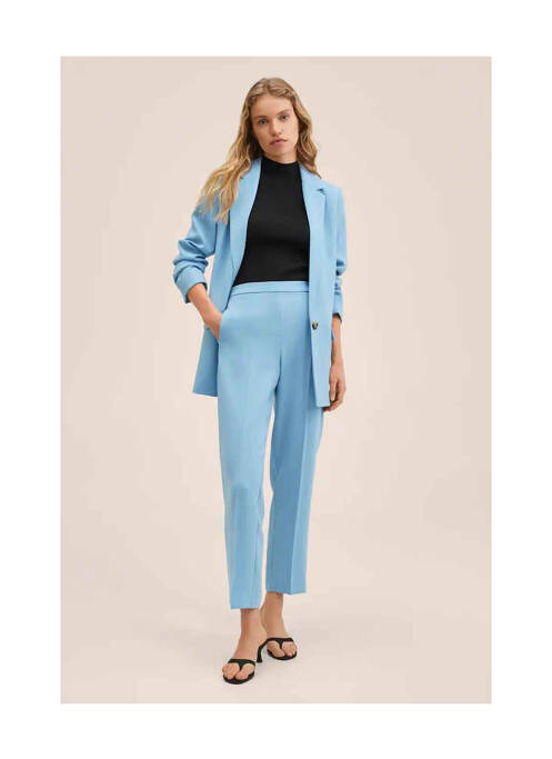 Pantalon droit bleu MANGO pour femme