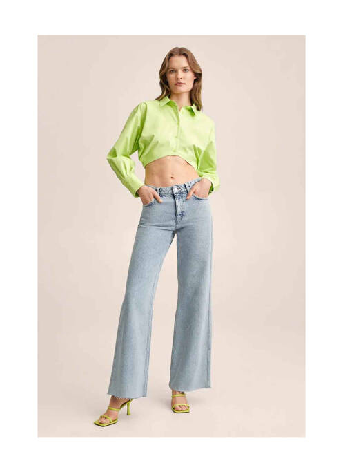 Jeans coupe large bleu MANGO pour femme