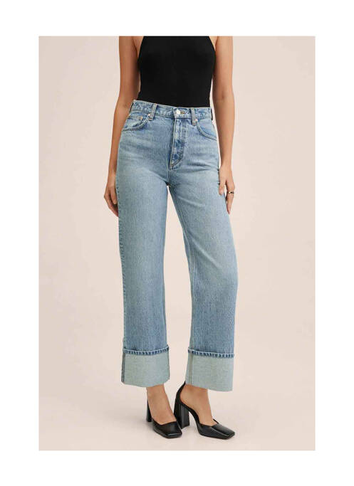 Jeans coupe large bleu MANGO pour femme