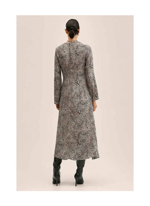 Robe longue beige MANGO pour femme