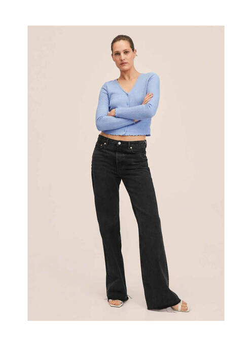 Gilet manches longues bleu MANGO pour femme