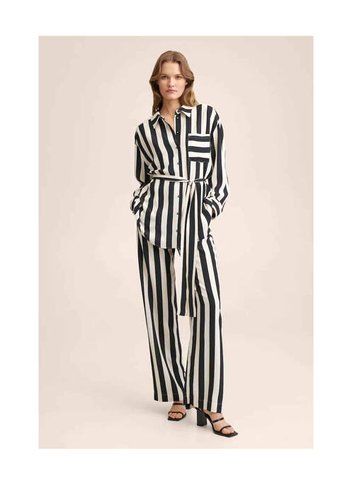 Pantalon droit noir MANGO pour femme