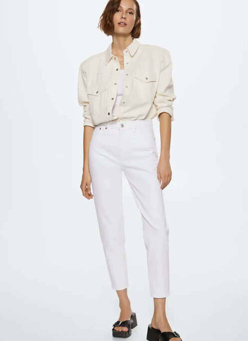 Jeans boyfriend blanc MANGO pour femme