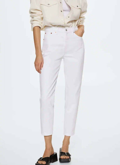 Jeans boyfriend blanc MANGO pour femme