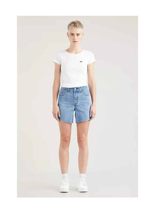 Short bleu LEVIS pour femme
