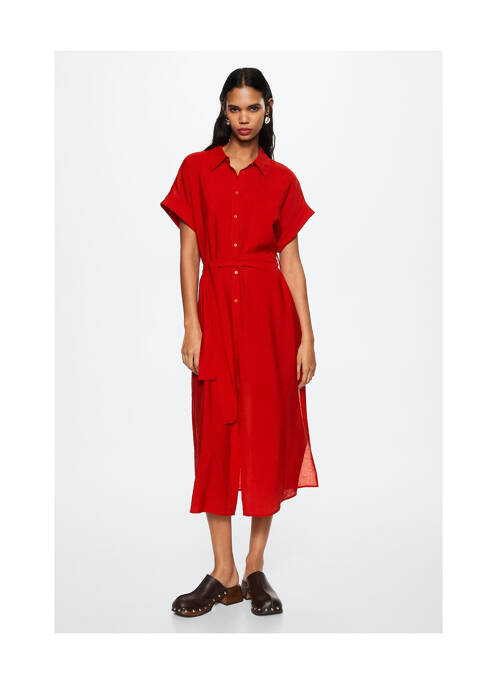 Robe longue rouge MANGO pour femme