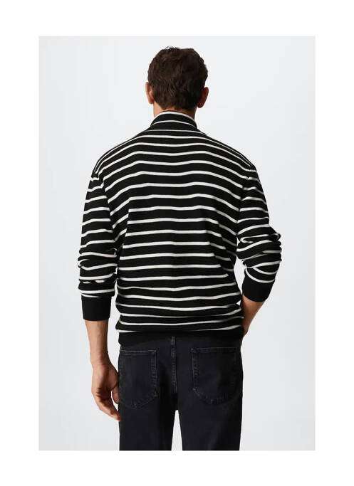 Pull col roulé noir MANGO homme