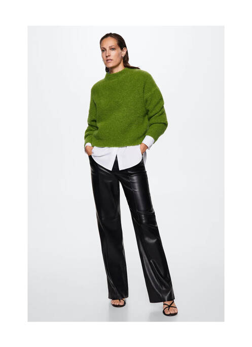 Pull col roulé vert MANGO pour femme