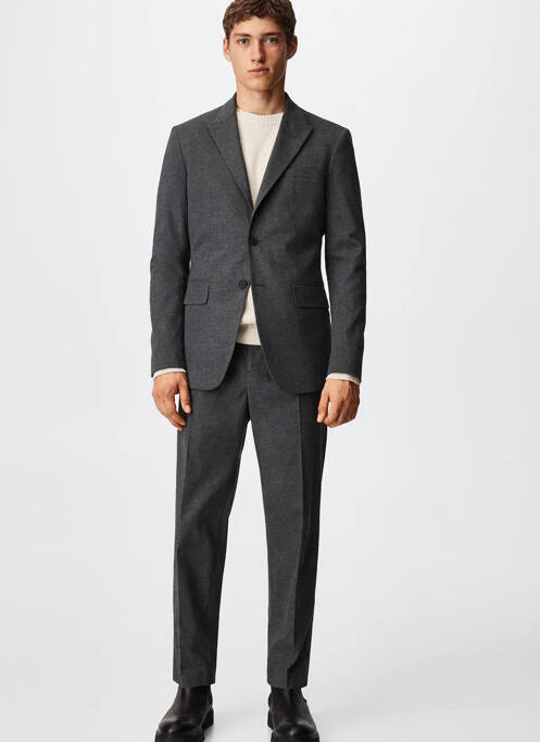 Pantalon droit gris MANGO pour homme