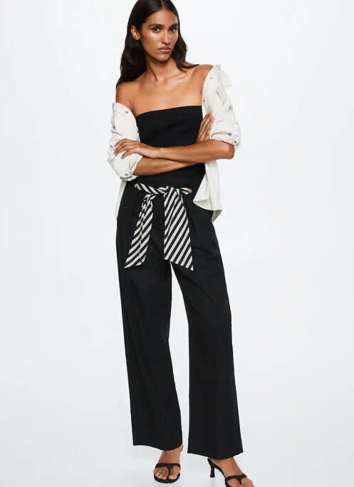 Pantalon droit noir MANGO pour femme