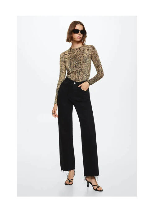 T-shirt marron MANGO pour femme