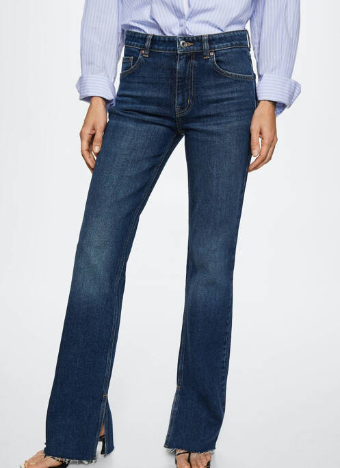 Jeans coupe droite bleu MANGO pour femme